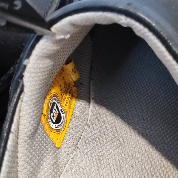 CAT Caterpillar Mule Clogs sz 7W Black Leather Walking Machines Slip On Platform - Picture 13 of 16